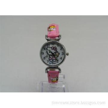Quartz Movement leather strap Alloy Casual analog watch for